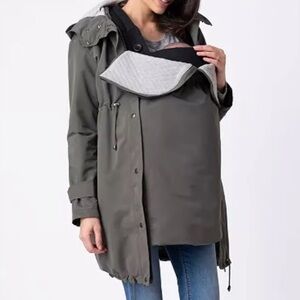 Seraphine Maternity 3 In 1 Premium Midweight Parka Olive Green Insulated Jacket